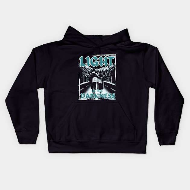 Waymaker Miracle Worker Promise Keeper Light in Darkness Illustration Kids Hoodie by JEA Jennifer Espina Arts